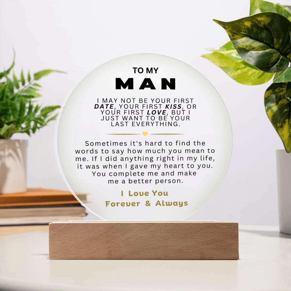 Para mi hombre - Último todo - Placa circular