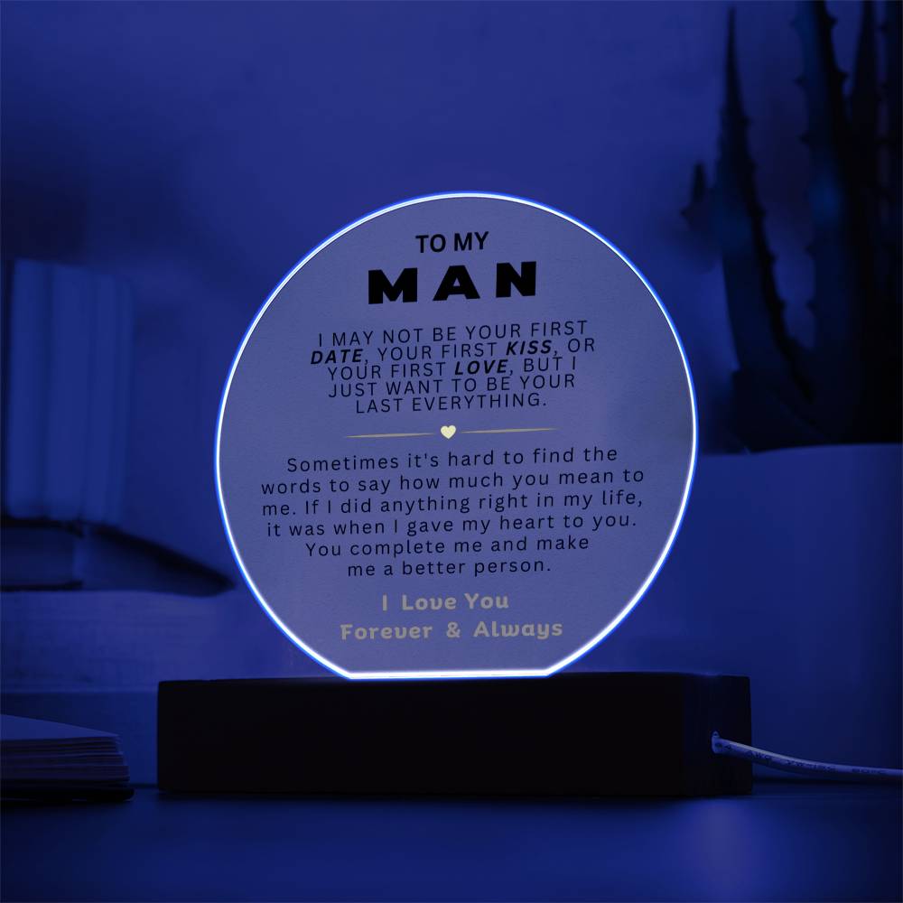 Para mi hombre - Último todo - Placa circular