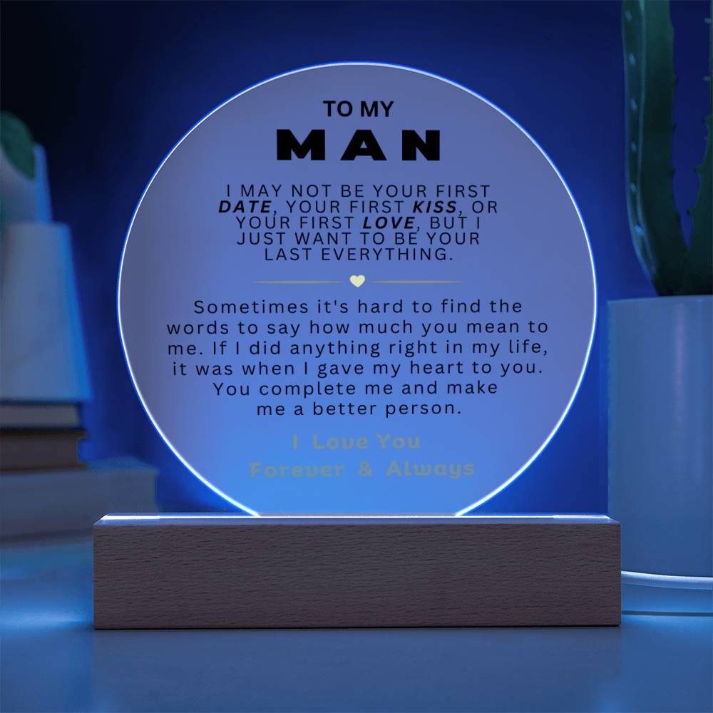 Para mi hombre - Último todo - Placa circular