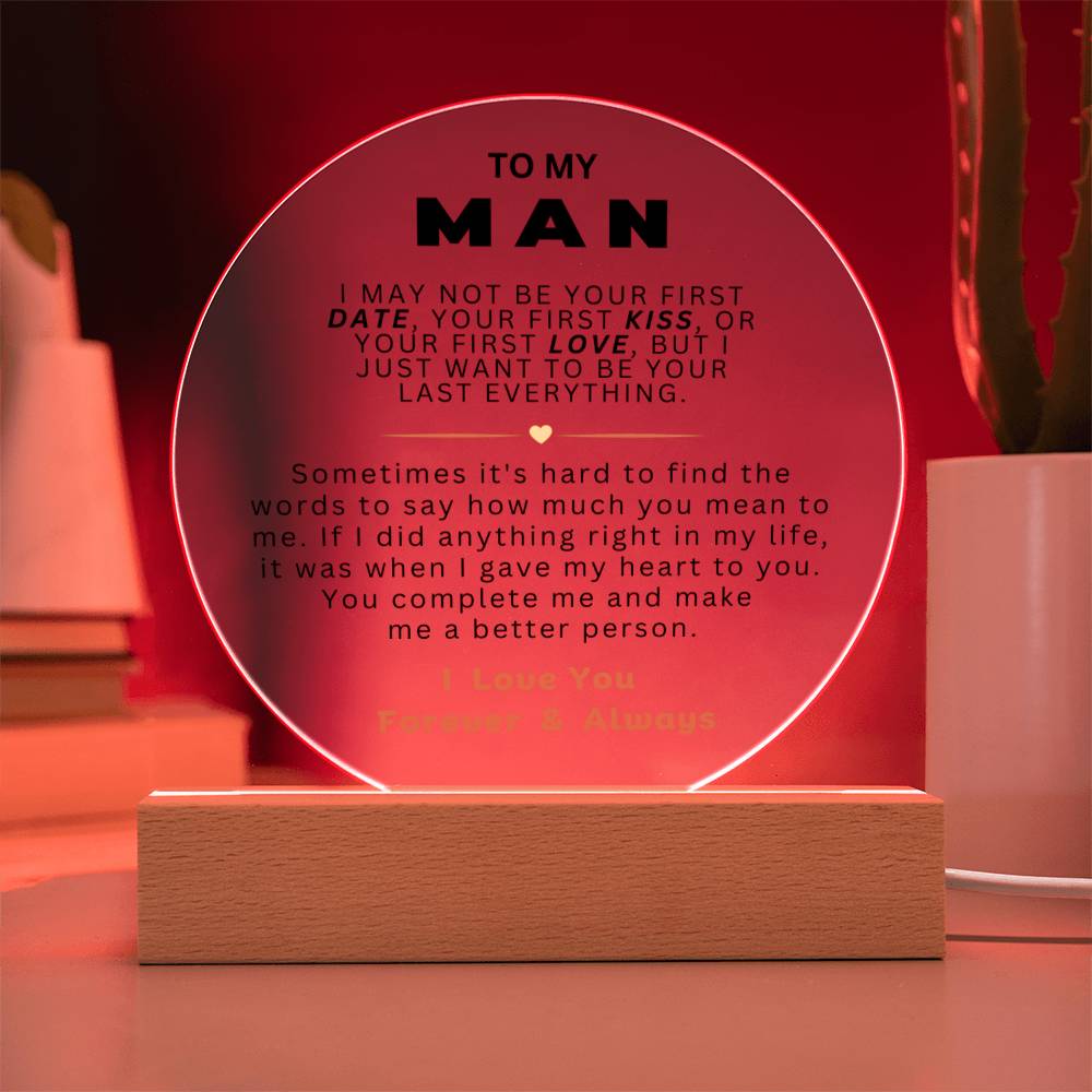 Para mi hombre - Último todo - Placa circular