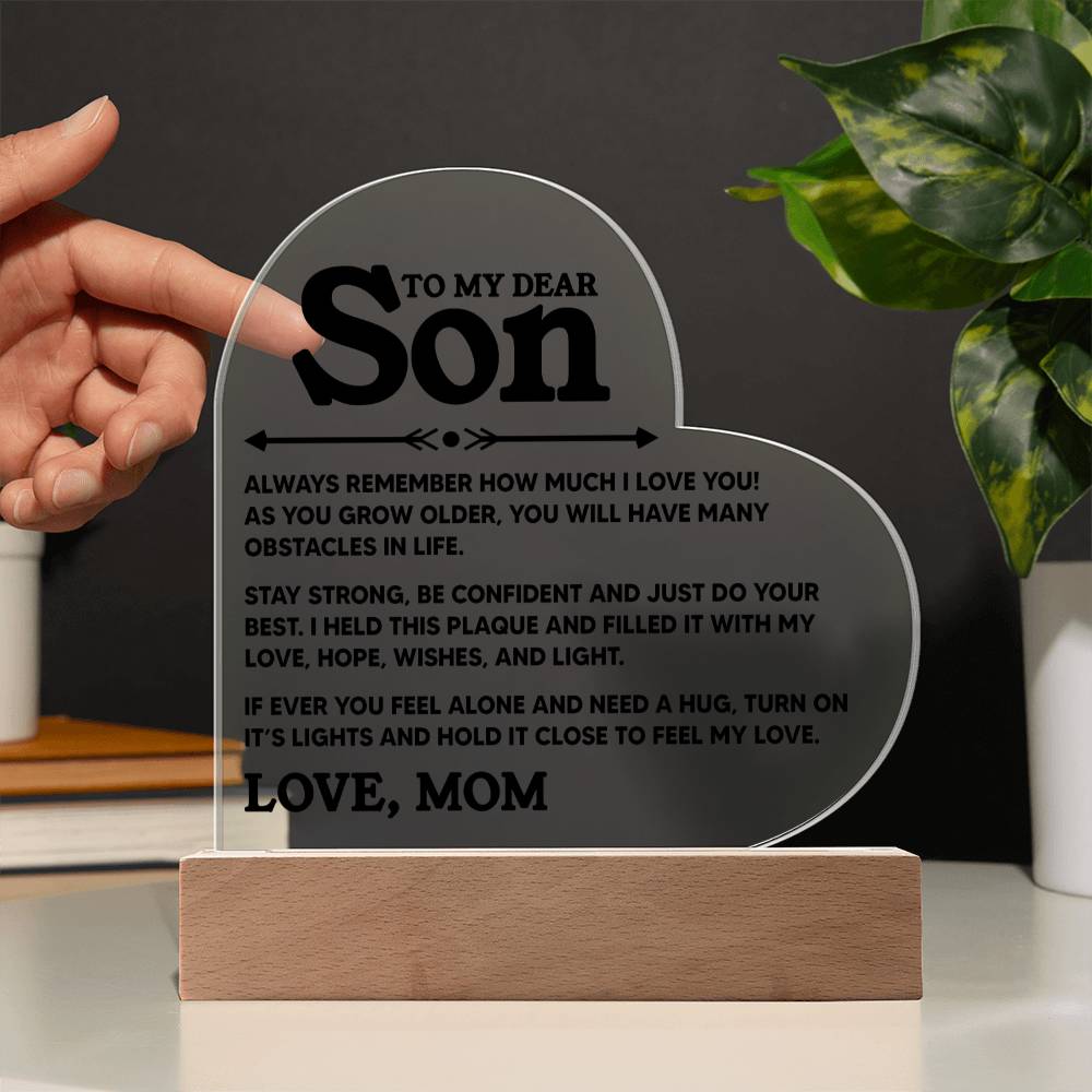To My Dear Son - Acrylic Heart (Almost Sold Out)