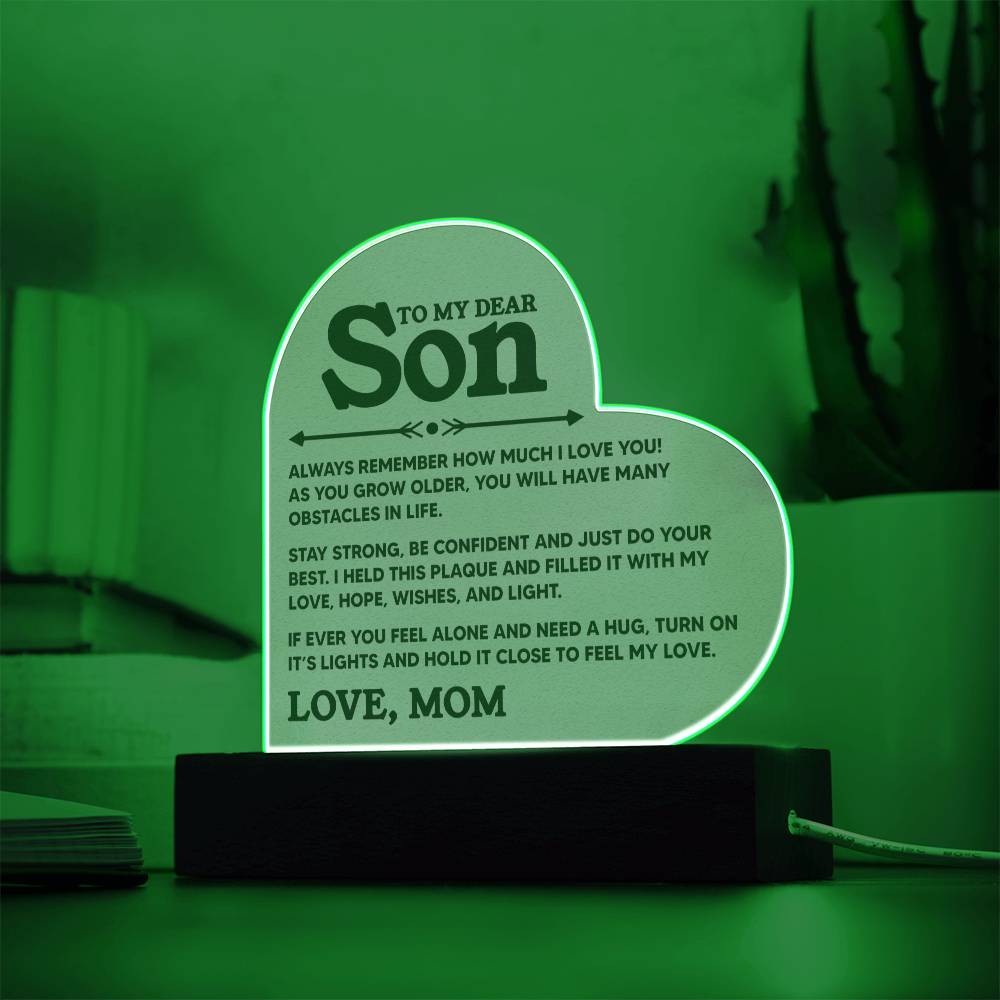 To My Dear Son - Acrylic Heart (Almost Sold Out)