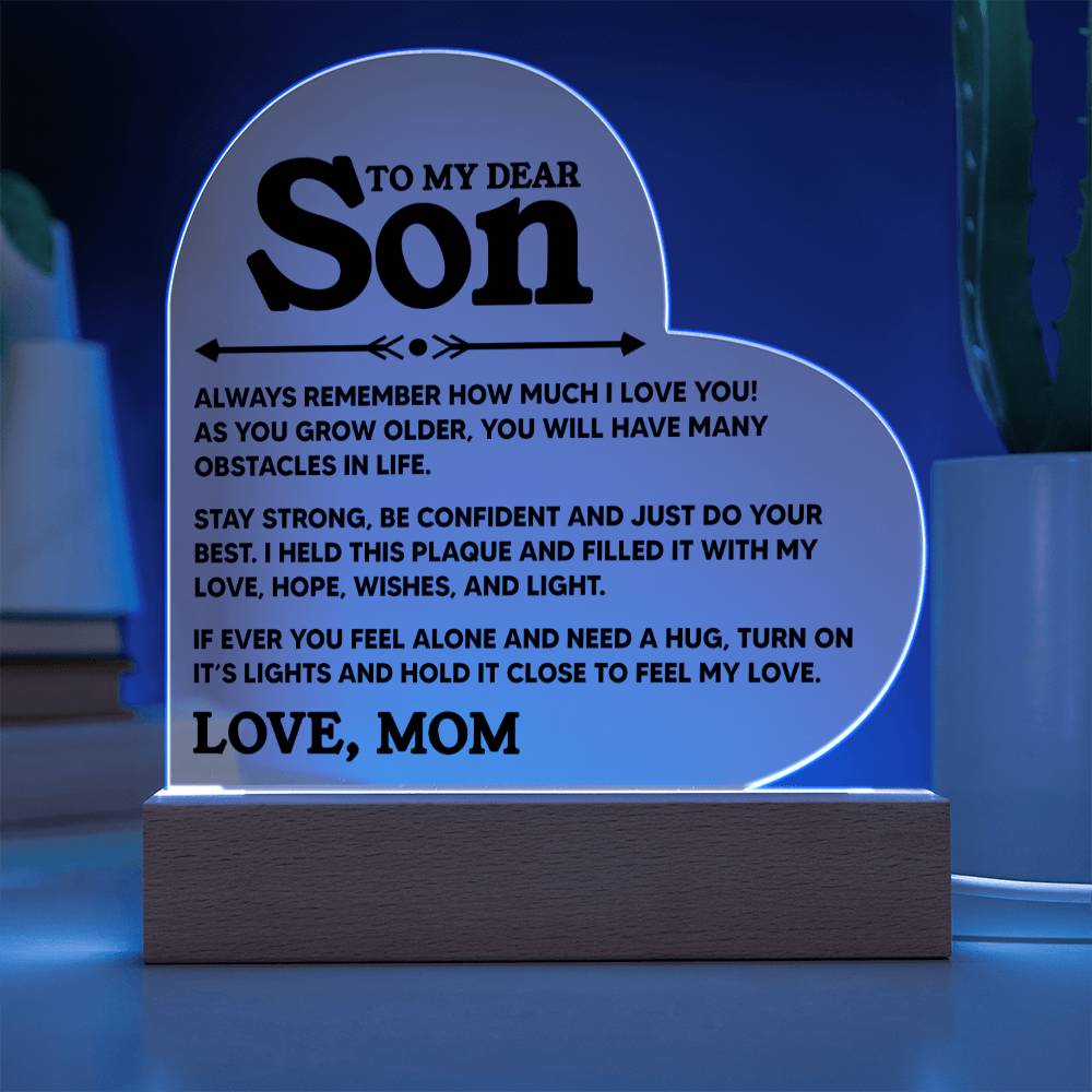 To My Dear Son - Acrylic Heart (Almost Sold Out)