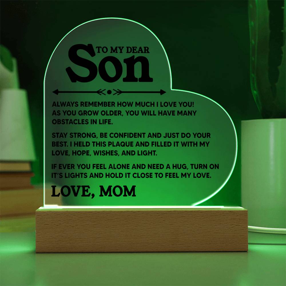 To My Dear Son - Acrylic Heart (Almost Sold Out)
