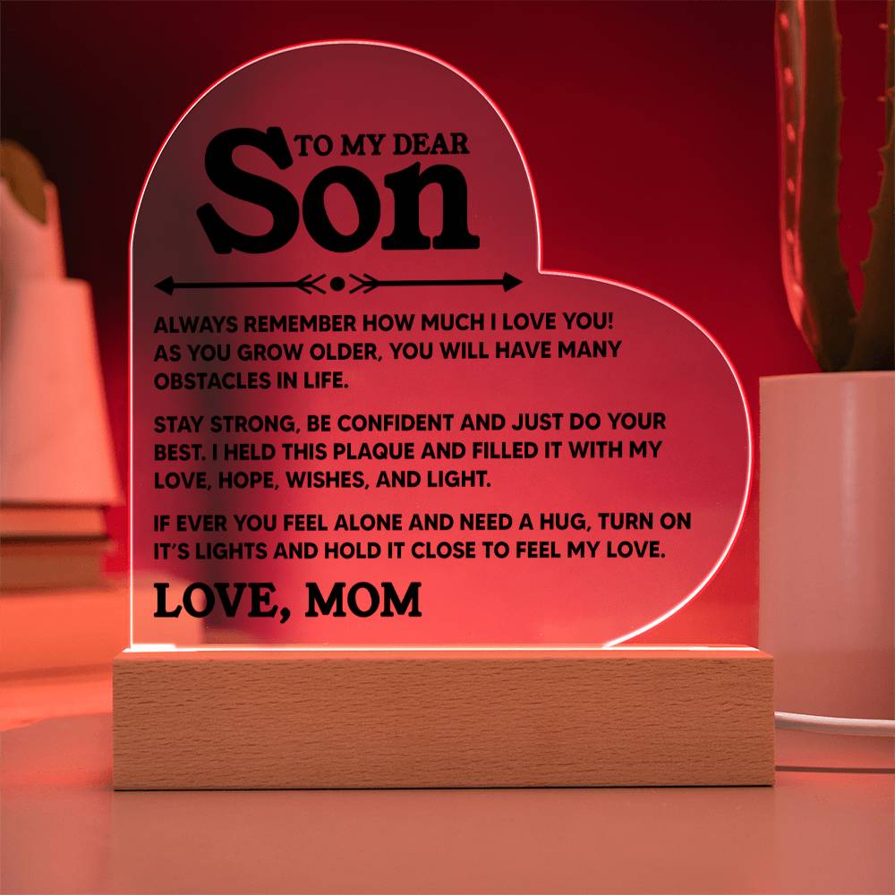 To My Dear Son - Acrylic Heart (Almost Sold Out)