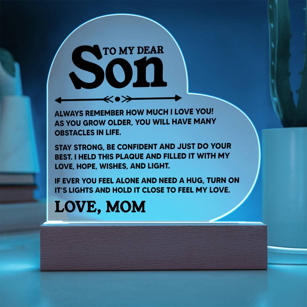 To My Dear Son - Acrylic Heart (Almost Sold Out)