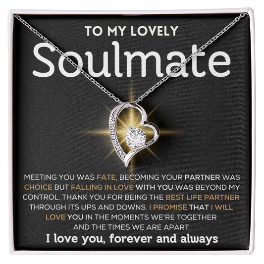 To My Lovely Soulmate - Forever & Always - Forever Love Necklace