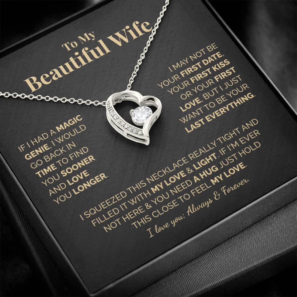 To My Beautiful Wife - Feel My Love - Forever Love Necklace