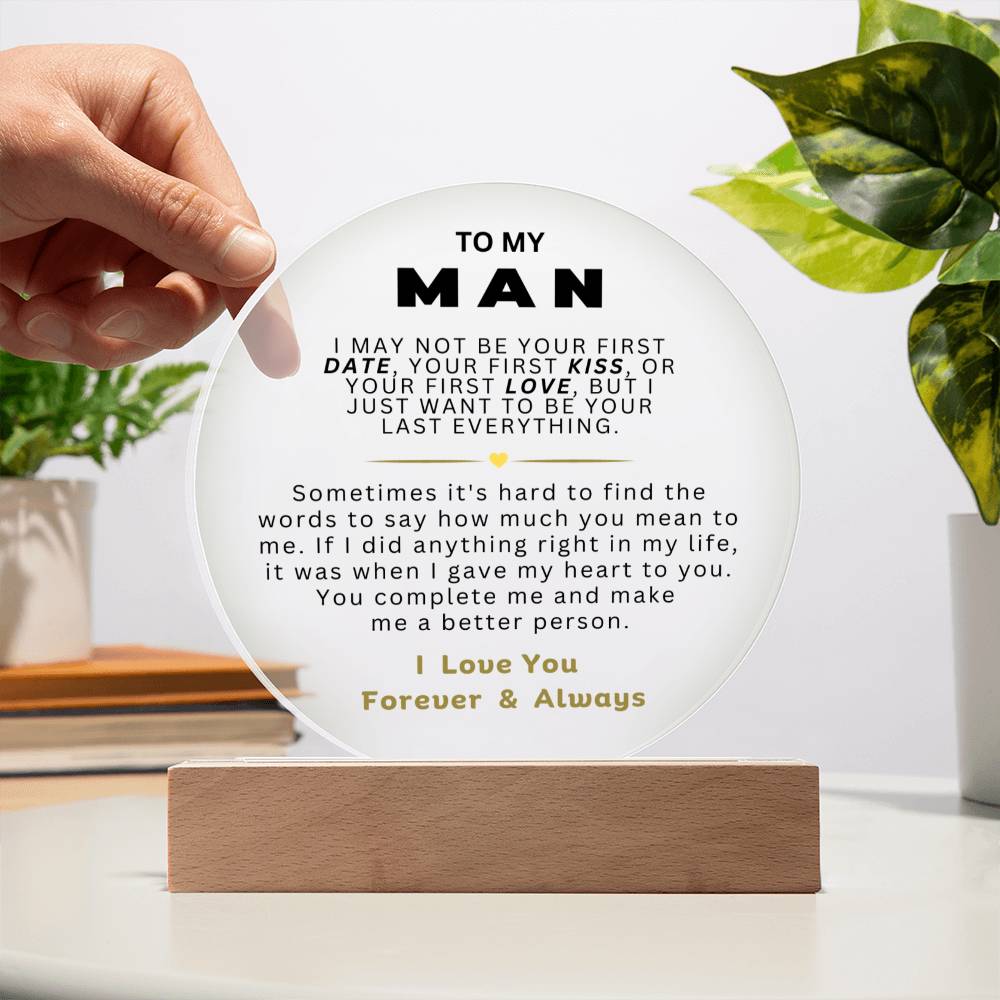 Para mi hombre - Último todo - Placa circular