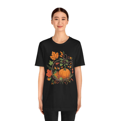 Camiseta con temática de otoño y calabaza