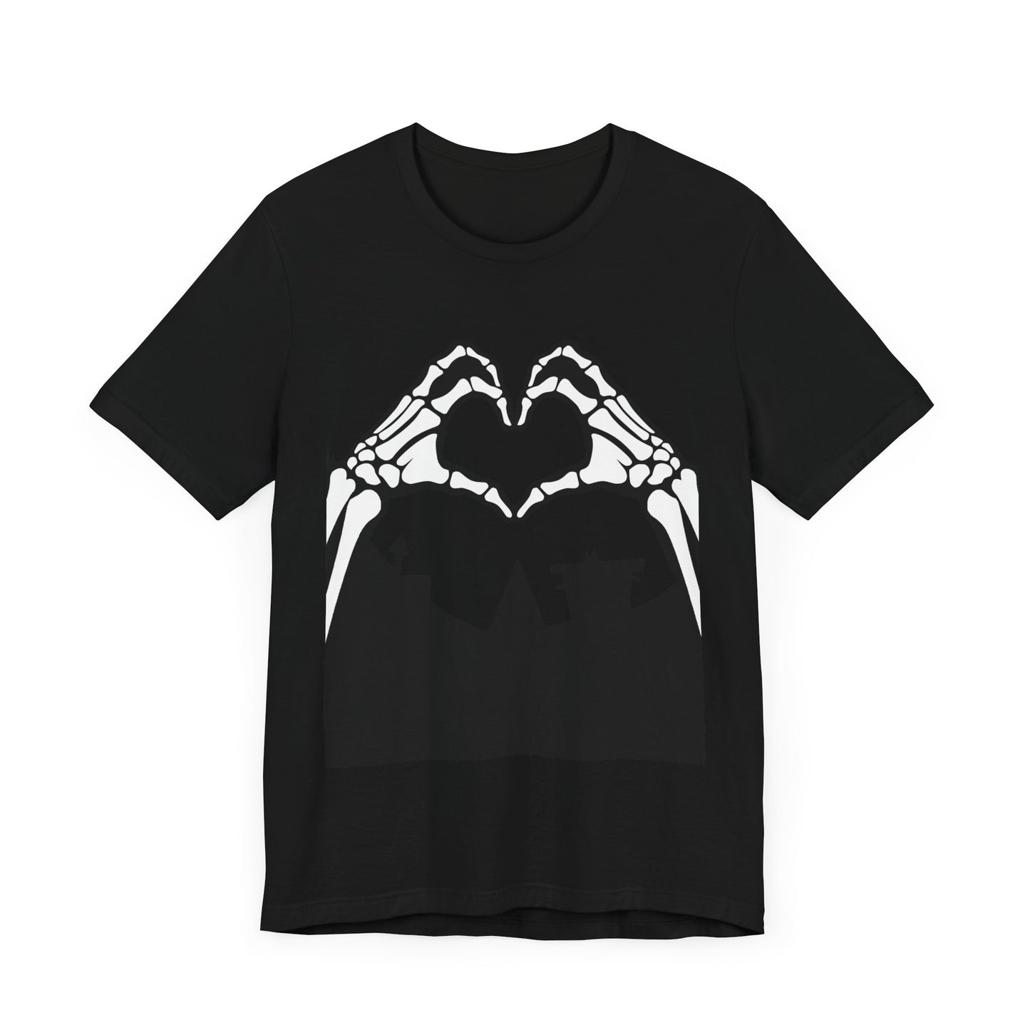 Skeleton Hands Heart Sign Halloween Women Girl T-Shirt