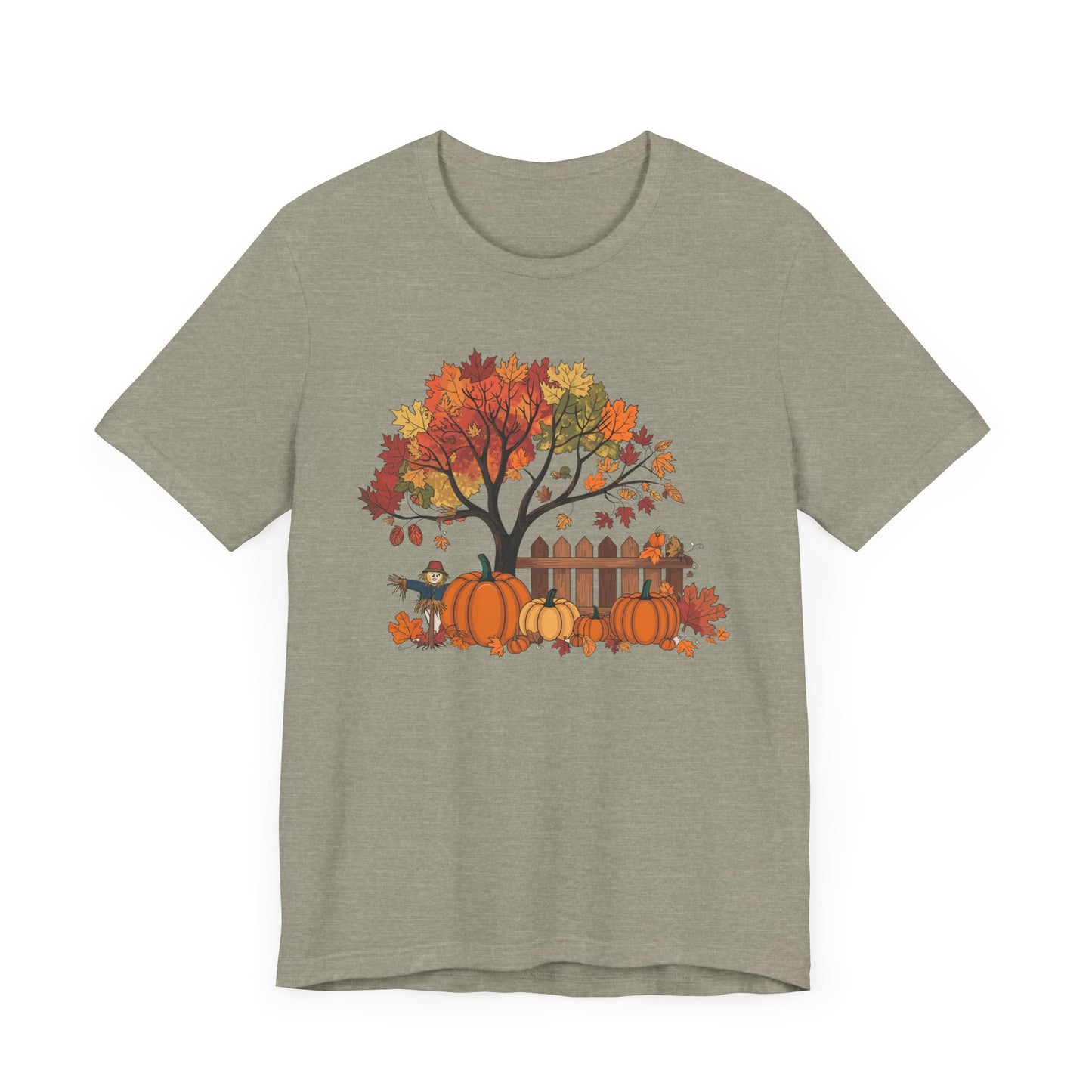 Camiseta gráfica con escena de otoño