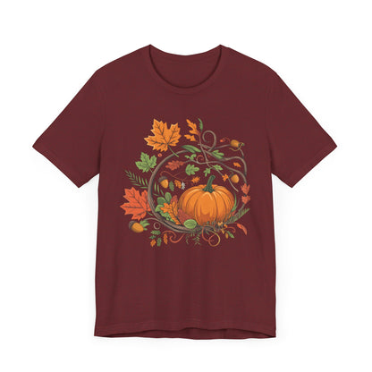 Camiseta con temática de otoño y calabaza