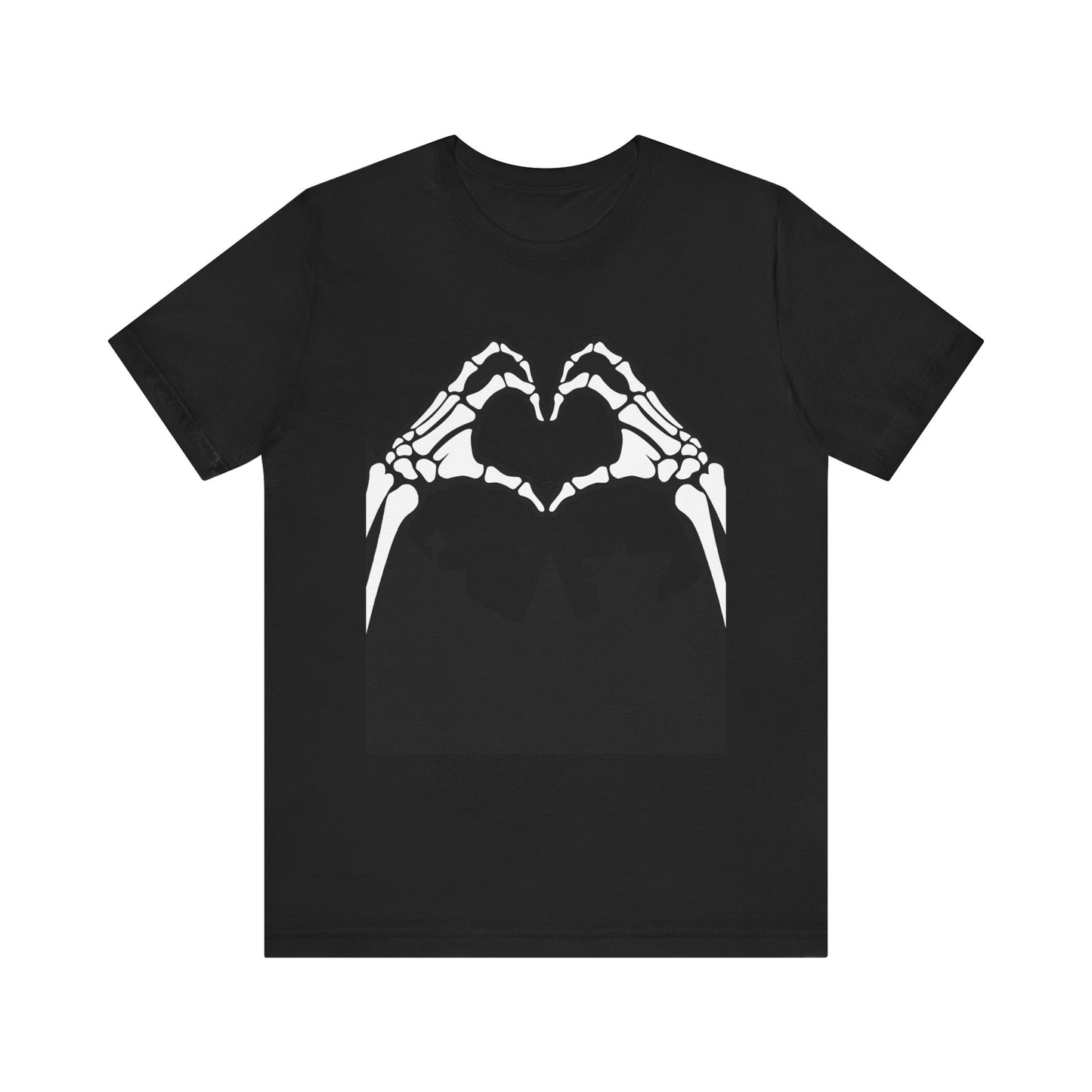 Skeleton Hands Heart Sign Halloween Women Girl T-Shirt