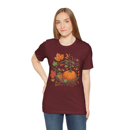 Camiseta con temática de otoño y calabaza