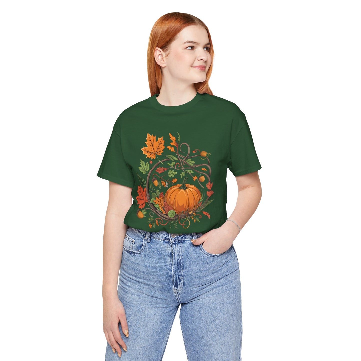 Camiseta con temática de otoño y calabaza