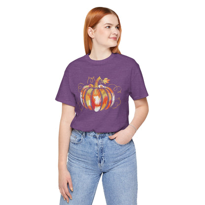 Camiseta con gráfico de calabaza de Acción de Gracias de otoño