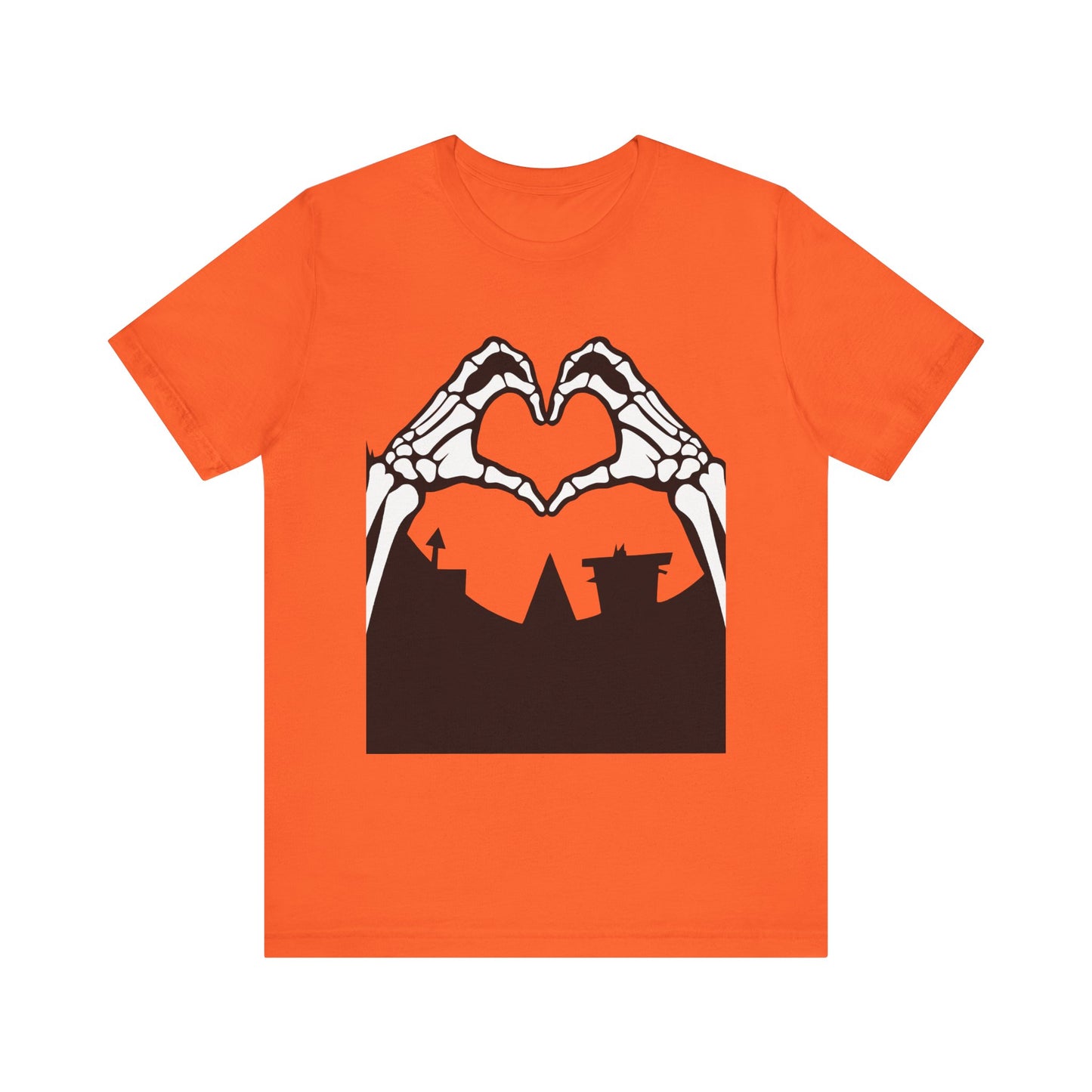 Skeleton Hands Heart Sign Halloween Women Girl T-Shirt