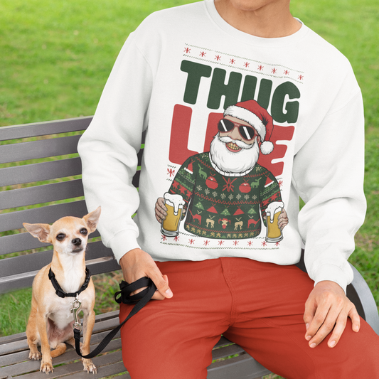 Gangsta Santa Thug Life Sweater | Funny Christmas Party Outfit