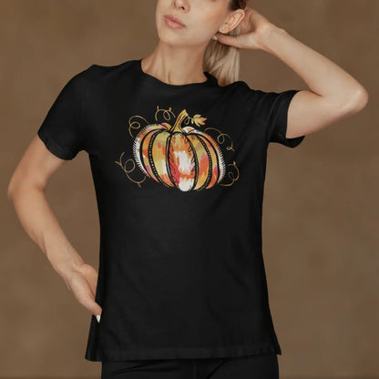 Camiseta con gráfico de calabaza de Acción de Gracias de otoño