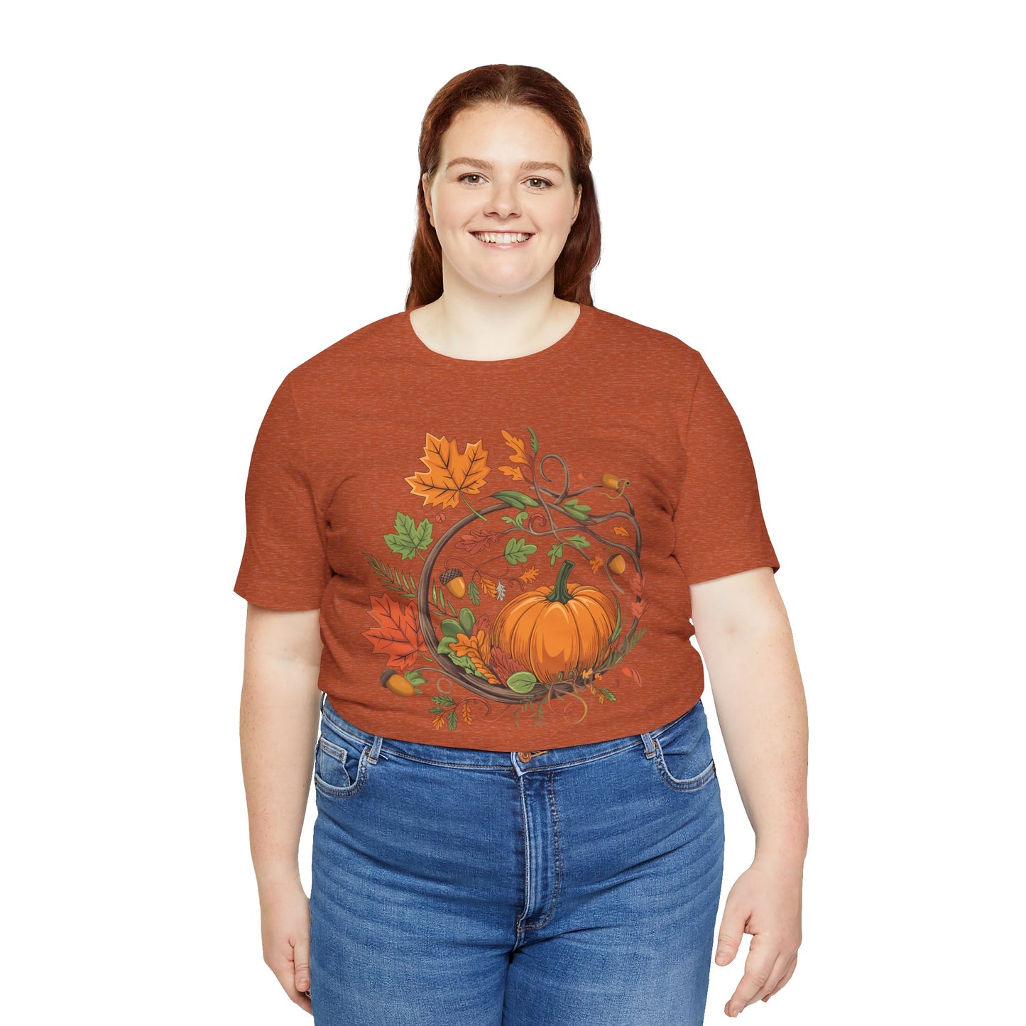 Camiseta con temática de otoño y calabaza