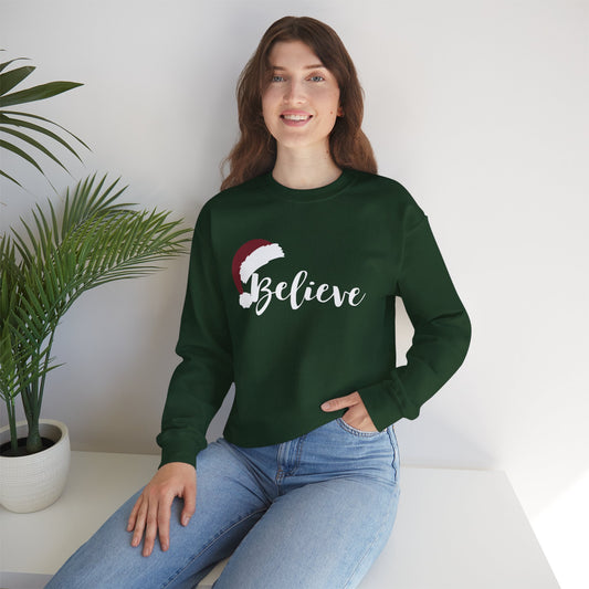 Believe Holiday Santa Hat Sweatshirt 🎅