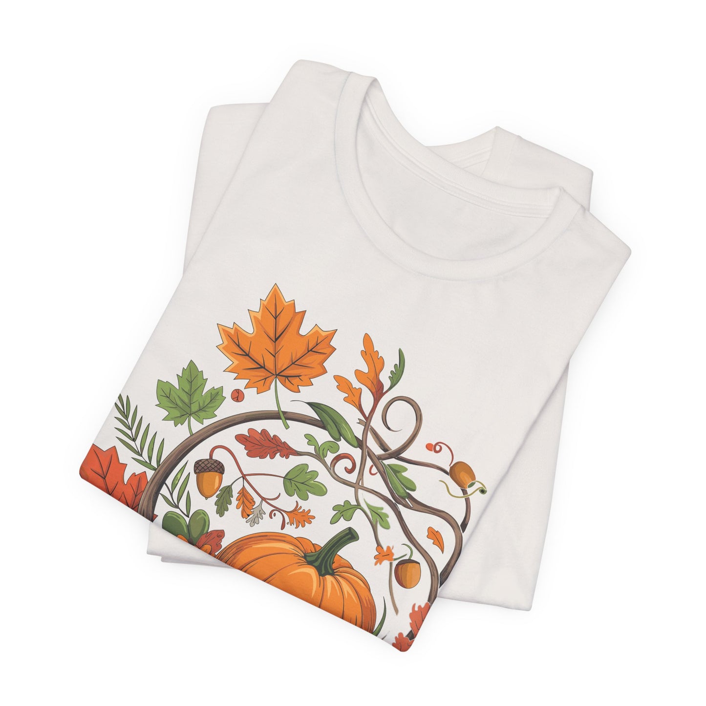 Camiseta con temática de otoño y calabaza