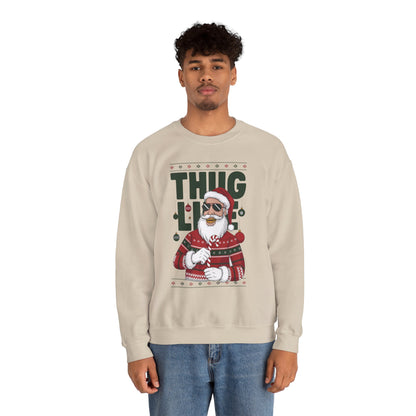 Thug Life Saint Nick Sweater | Funny Santa Christmas Sweatshirt