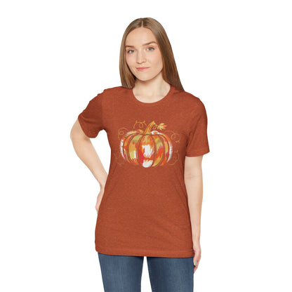 Camiseta con gráfico de calabaza de Acción de Gracias de otoño