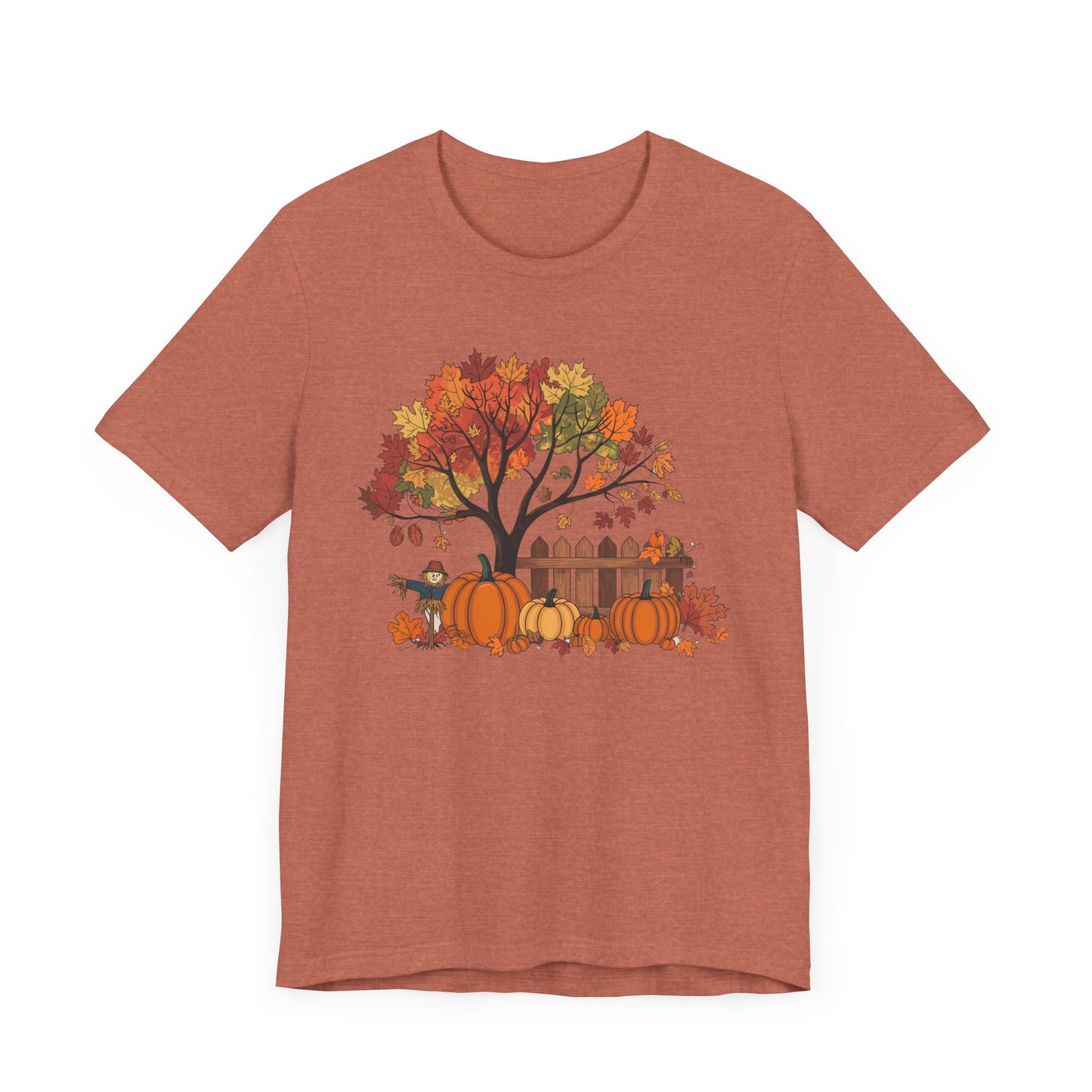 Camiseta gráfica con escena de otoño