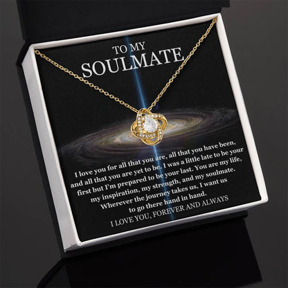 To My Soulmate - Universe - Love Knot Necklace