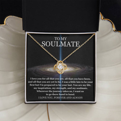 To My Soulmate - Universe - Love Knot Necklace