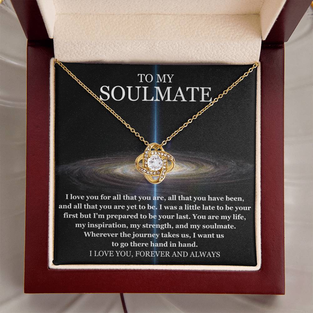 To My Soulmate - Universe - Love Knot Necklace
