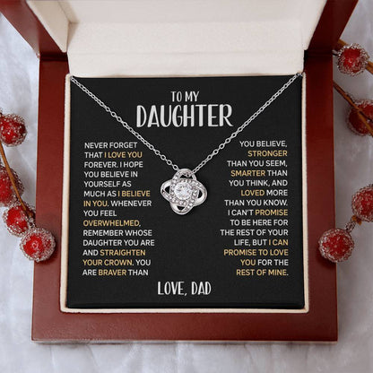 To My Daughter - Your Life - Love Knot Necklace