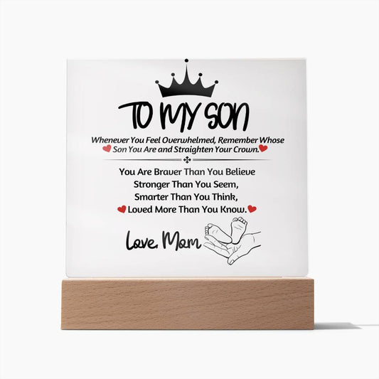 To My Son - Crown - Acrylic - ( Almost Sold Out )