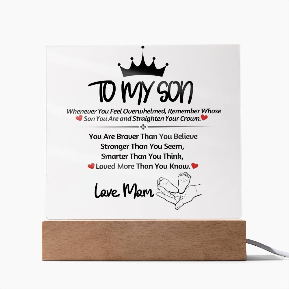 To My Son - Crown - Acrylic - ( Almost Sold Out )
