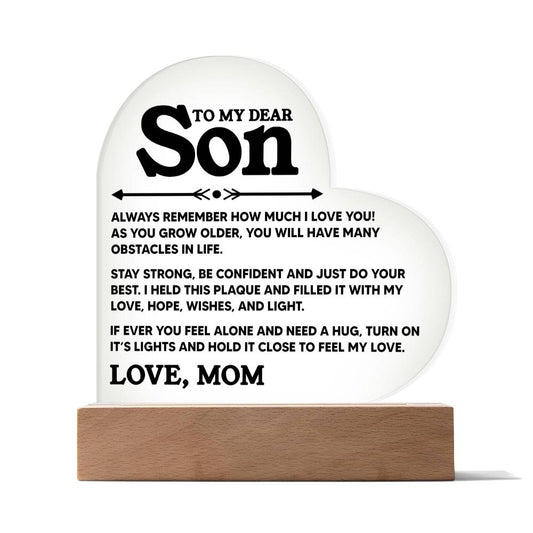 To My Dear Son - Acrylic Heart (Almost Sold Out)