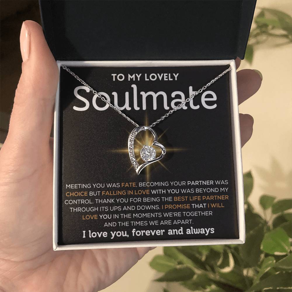 To My Lovely Soulmate - Forever & Always - Forever Love Necklace