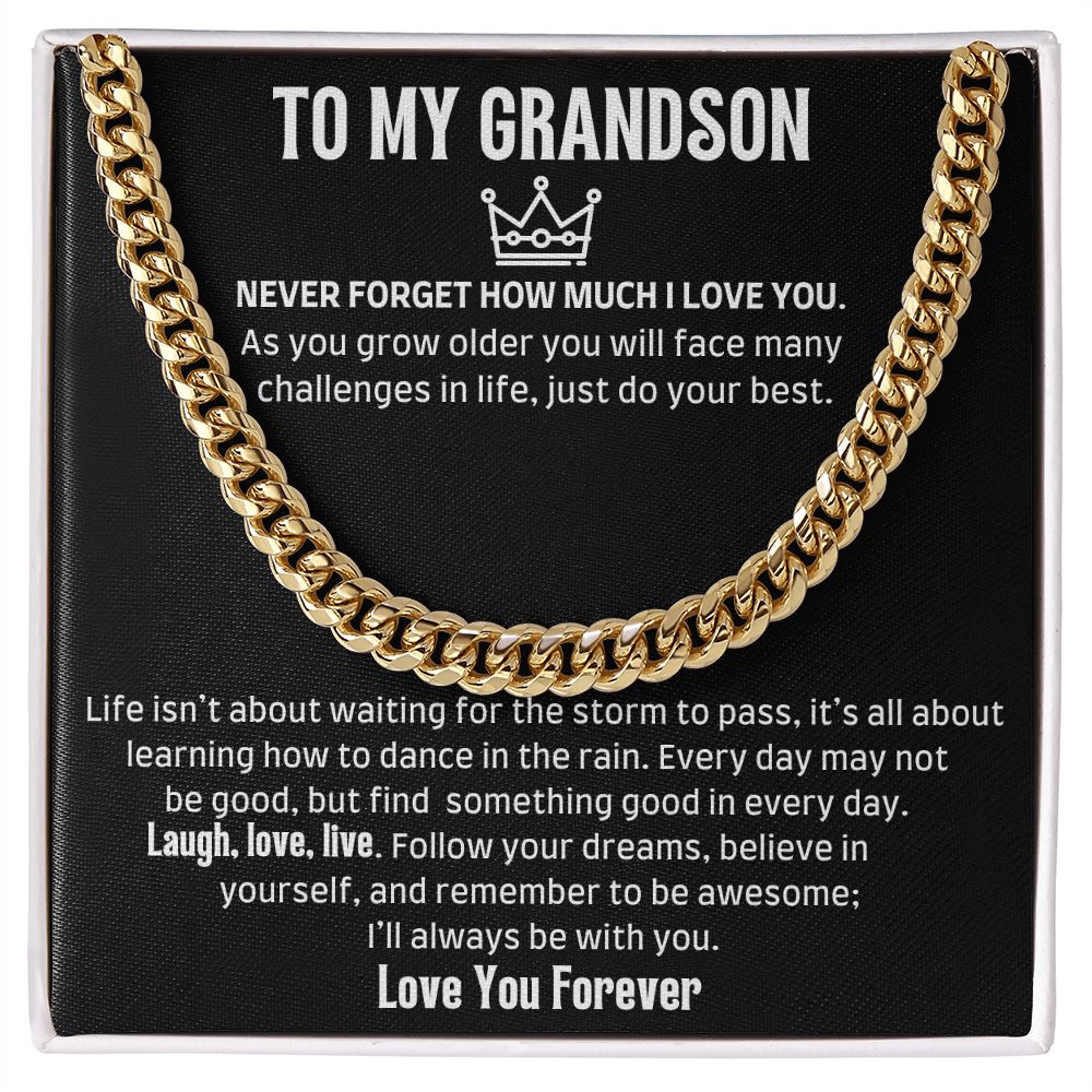 To My Grandson - Cuban Chain